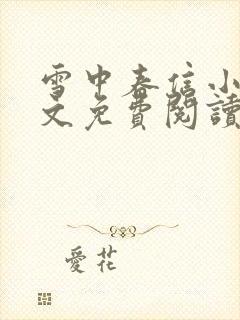 雪中春信小说全文免费阅读