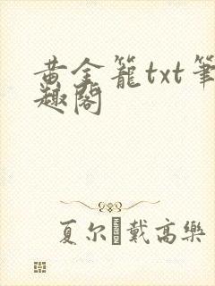 黄金笼txt笔趣阁封面