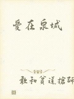 爱在泉城封面