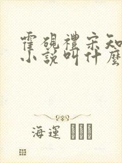 霍砚礼宋知意的小说叫什么