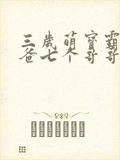 三岁萌宝霸道爸爸七个哥哥团宠我封面