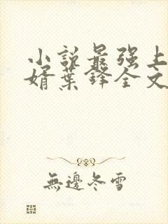 小说最强上门狂婿叶锋全文免费阅读