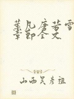 叶凡唐若雪最新章节全文封面