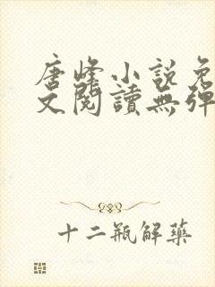 唐峰小说免费全文阅读无弹窗