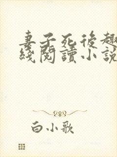 妻子死后趣阁在线阅读小说封面