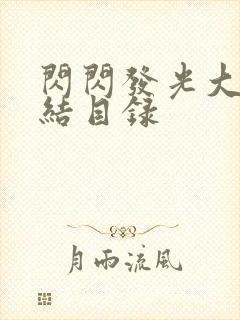 闪闪发光大团圆结目录