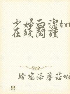 少妇白洁txt在线阅读封面