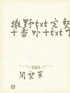 撒野txt完整+番外+txt下载