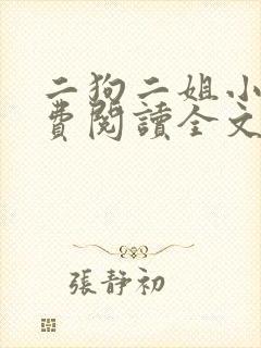 二狗二姐小说免费阅读全文封面