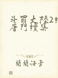 斗罗大陆2绝世唐门续集封面