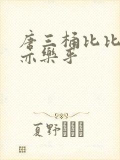唐三桶比比乐不亦乐乎封面