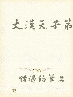 大汉天子第一部封面