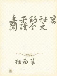 妻子的秘密小说阅读全文