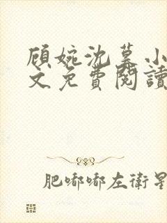 顾婉沈暮小说全文免费阅读无弹窗