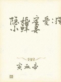 隐婚蜜爱:独宠小鲜妻