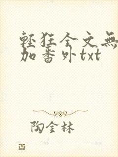 轻狂全文无删减加番外txt