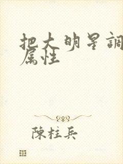 把大明星调成专属性