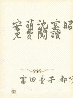 安萌沈宴昭小说免费阅读