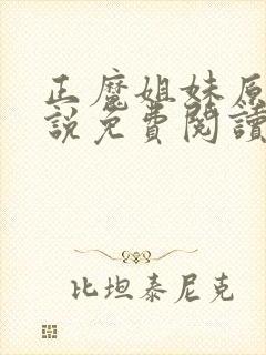 正魔姐妹原著小说免费阅读