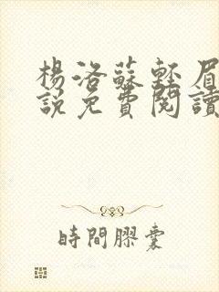 杨洛苏轻眉笔小说免费阅读