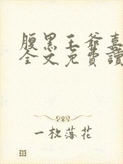 腹黑王爷喜当爹全文免费读