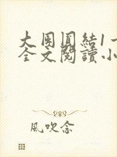 大团圆结1一6全文阅读小说于兜兜