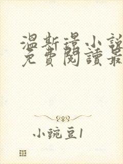 温斯璟小说全文免费阅读最新章节