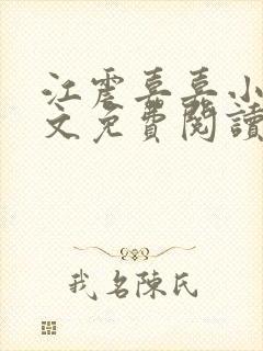 江震嘉嘉小说全文免费阅读最新章节封面