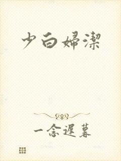 少白妇洁封面