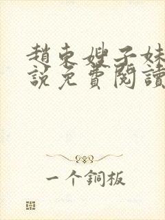 赵东嫂子妹妹小说免费阅读无弹窗