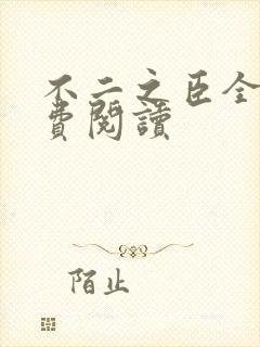 不二之臣全文免费阅读