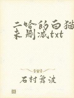 二哈的白猫师尊未删减txt封面