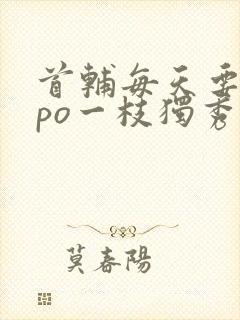 首辅每天要不够po一枝独秀全文封面