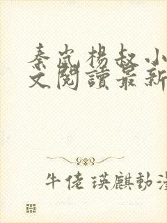 秦岚杨叔小说全文阅读最新章节