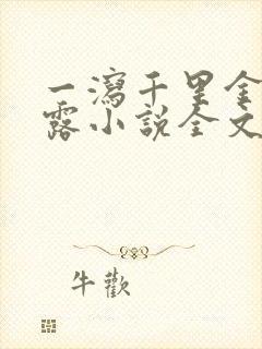 一泻千里金银花露小说全文免费阅读