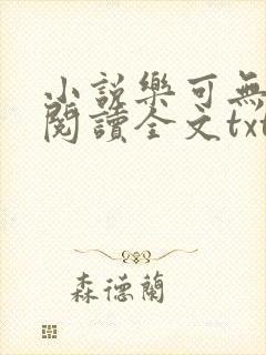 小说乐可无弹窗阅读全文txt金银花封面
