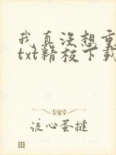 我真没想重生啊txt精校下载封面