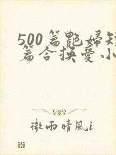 500篇艳妇短篇合换爱小说封面