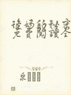 后妈的秘密小说免费阅读全文无弹窗封面