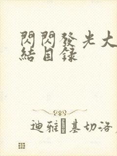 闪闪发光大团圆结目录封面
