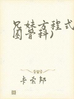 兄妹方程式(校园骨科)