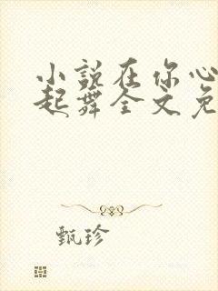 小说在你心尖上起舞全文免费阅读