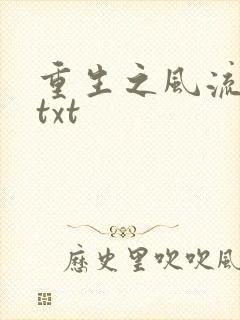 重生之风流仕途txt