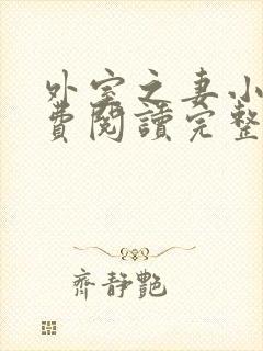 外室之妻小说免费阅读完整