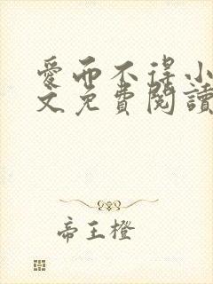 爱而不得小说全文免费阅读