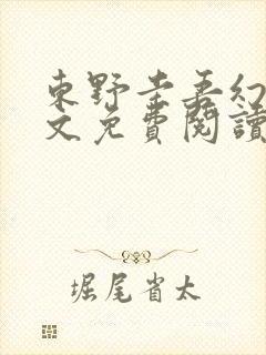 东野圭吾幻夜全文免费阅读