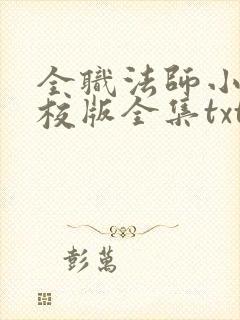 全职法师小说精校版全集txt