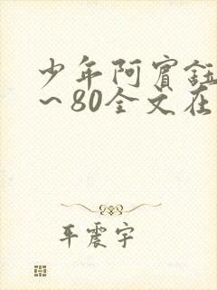 少年阿宾钰慧1～80全文在