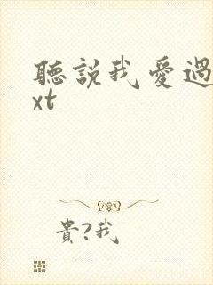 听说我爱过你txt
