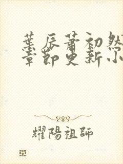 叶辰萧初然最新章节更新小说